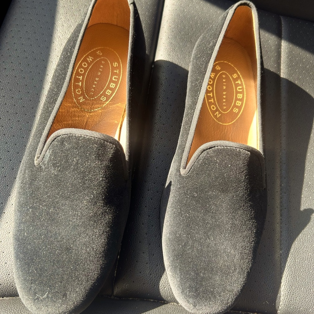 Stubbs & Wootton classic black velvet slippers